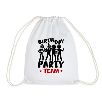 Birthday Party Team - Drawstring Bag - white - Front