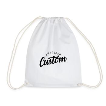 American Custom - Drawstring Bag - white - Front