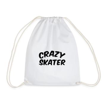 Crazy Skater - Turnbeutel - Weiß - Vorne
