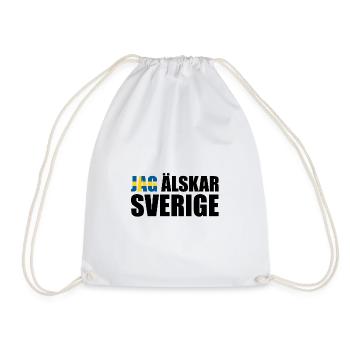 JAG ALSKAR SVERIGE - Drawstring Bag - white - Front