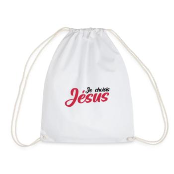 Je choisis Jésus - Sac de sport léger - blanc - Devant