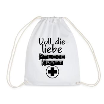 Liebe Pflegekraft Geschenk - Turnbeutel - Weiß - Vorne