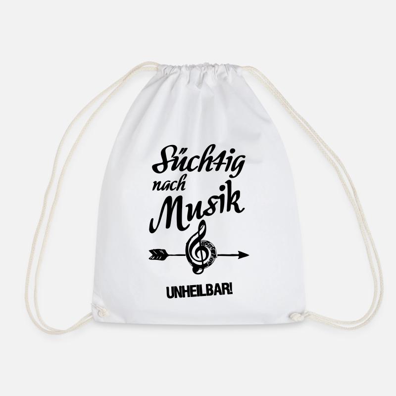 Süchtig nach Musik Musiker Band Fun Geschenk - Turnbeutel - Weiß