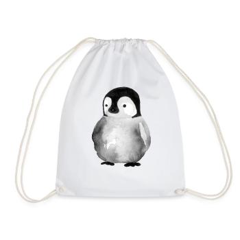 Kleiner Pinguin - Turnbeutel - Weiß - Vorne