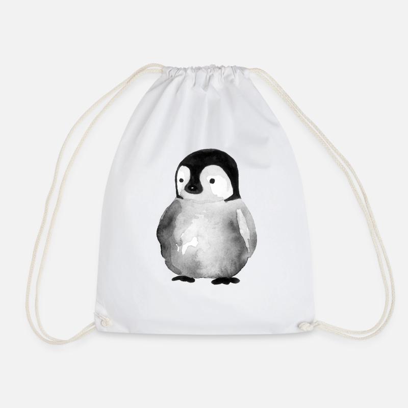 Little penguin - Drawstring Bag - white