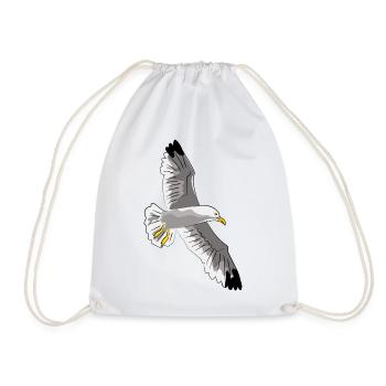 gull - Drawstring Bag - white - Front