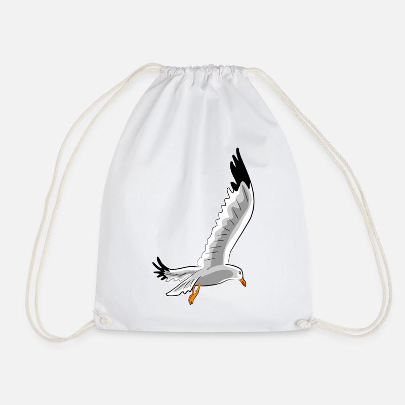 fliegende moewe vogel - Turnbeutel - Weiß