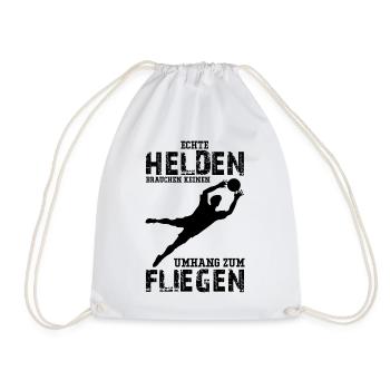 Echte Helden Fußball Fußballer - Turnbeutel - Weiß - Vorne