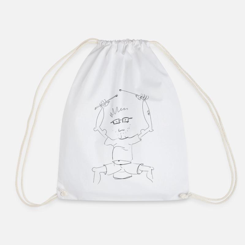 Drumnerd - Drawstring Bag - white