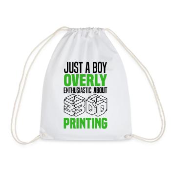 | d’impression 3D Technologie d’imprimante 3D Hobby Idée cadeau - Sac de sport léger - blanc - Devant