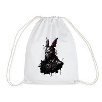 Lapin de Pâques mort-vivant avec costume - Sac de sport léger - blanc - Devant