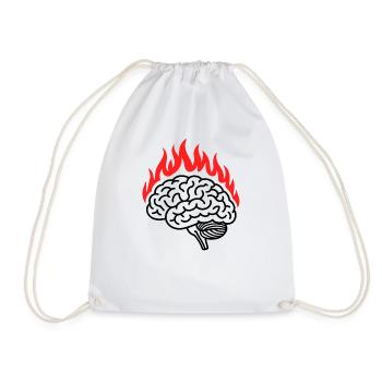 Trop réfléchir - Citation introvertie amusante - Sac de sport léger - blanc - Devant