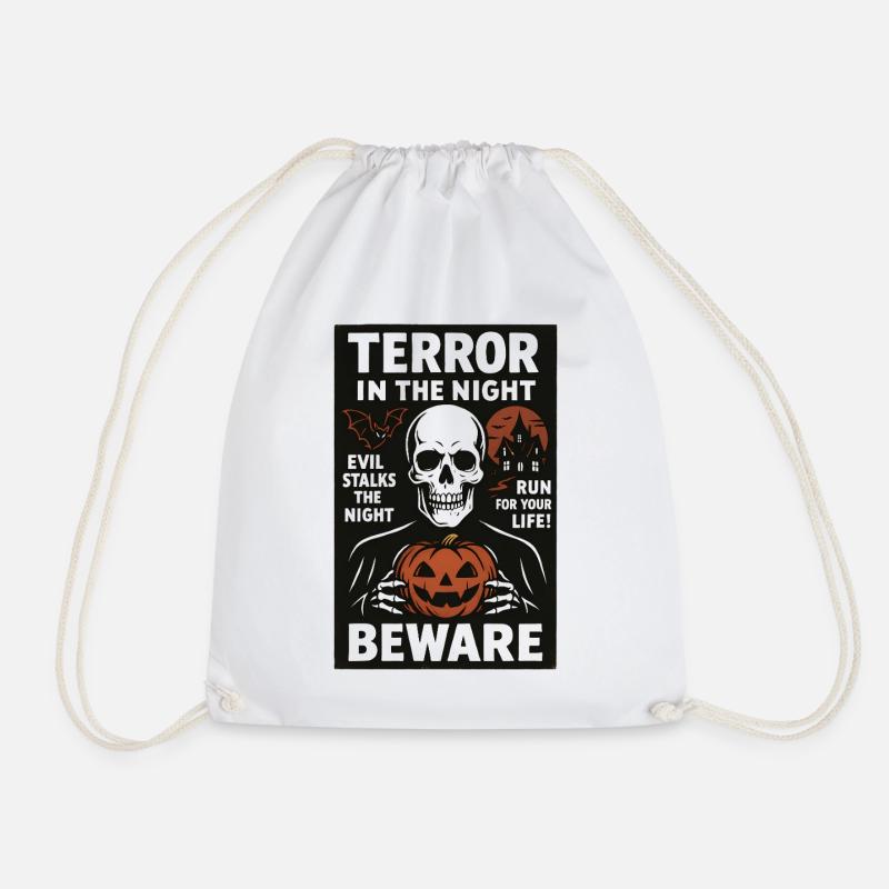 Nacht Horror Halloween Design - Turnbeutel - Weiß