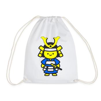 Samouraï Kawaii en Bleu - Sac de sport léger - blanc - Devant