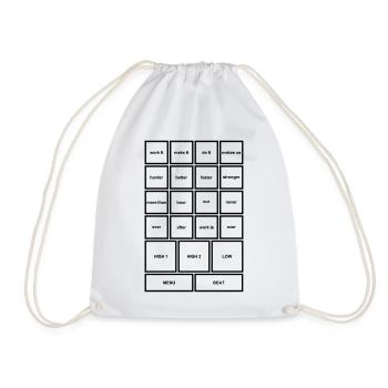 Work It – Motivation, Power & Progress - Drawstring Bag - white - Front