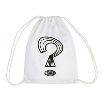 Question mark by Cean - Drawstring Bag - white - Front