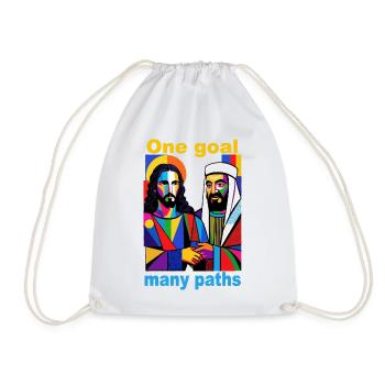 One Goal Many Paths Pop Art Duo - Turnbeutel - Weiß - Vorne