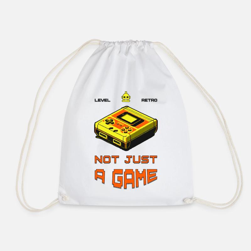 Retro Not Just A Game - Drawstring Bag - white