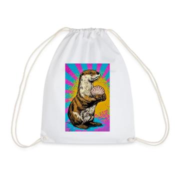 Otter - Turnbeutel - Weiß - Vorne