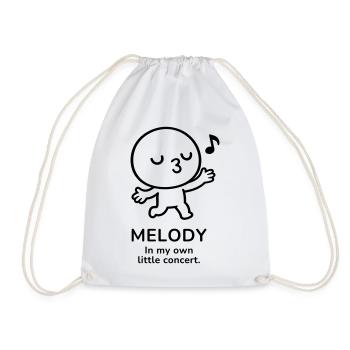 Melody – In My Own Little Concert | Music Mood - Turnbeutel - Weiß - Vorne