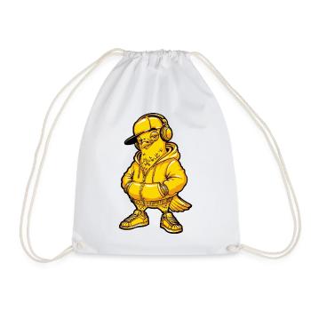 Taube Music Hip Hop - Drawstring Bag - white - Front