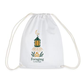 Pilze Sammeln Mondlicht Cottagecore Wald T-Shirt - Turnbeutel - Weiß - Vorne