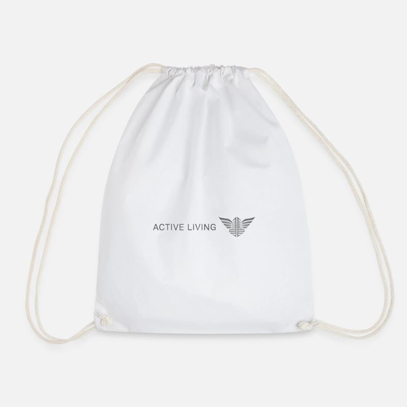 Vegetarian Bastion Icon Design - Drawstring Bag - white