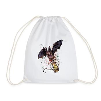 Scary Halloween bat - Drawstring Bag - white - Front