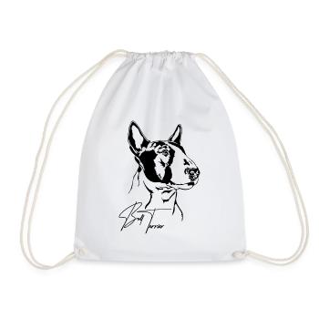BULL TERRIER Hunde Portrait Hund Wilsigns - Turnbeutel - Weiß - Vorne