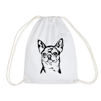 CHIHUAHUA Chien Portrait Chiens Wilsigns - Sac de sport léger - blanc - Devant