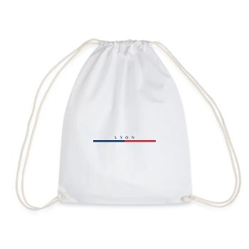 Lyon - Frankreich - France - Balken - Tricolore - Turnbeutel - Weiß - Vorne