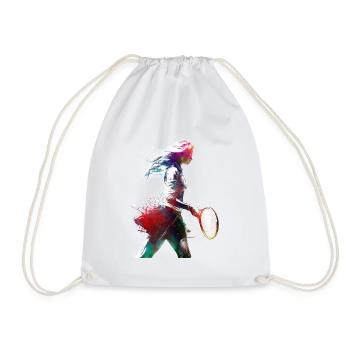 Joueur de tennis sport art #tennis #sport - Sac de sport léger - blanc - Devant