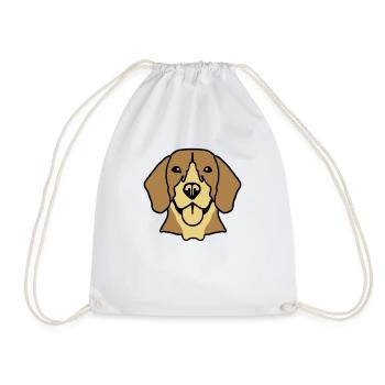 Beagle - Turnbeutel - Weiß - Vorne
