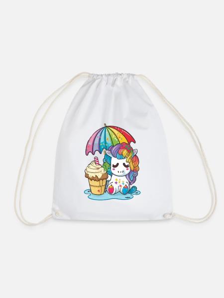 Einhorn-Träume - Regenbogenfarben zum Verlieben - Turnbeutel - Weiß