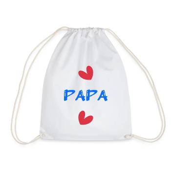 VATERTAG. ALLES GUTE ZUM GEBURTSTAG, PAPA. PAPA. ALLES GUTE ZUM GEBURTSTAG! - Turnbeutel - Weiß - Vorne