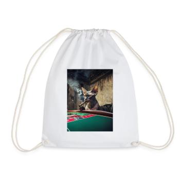 Chat dans le casino - Sac de sport léger - blanc - Devant