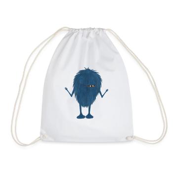 Blue Shaggy Monster - Monster - Drawstring Bag - white - Front
