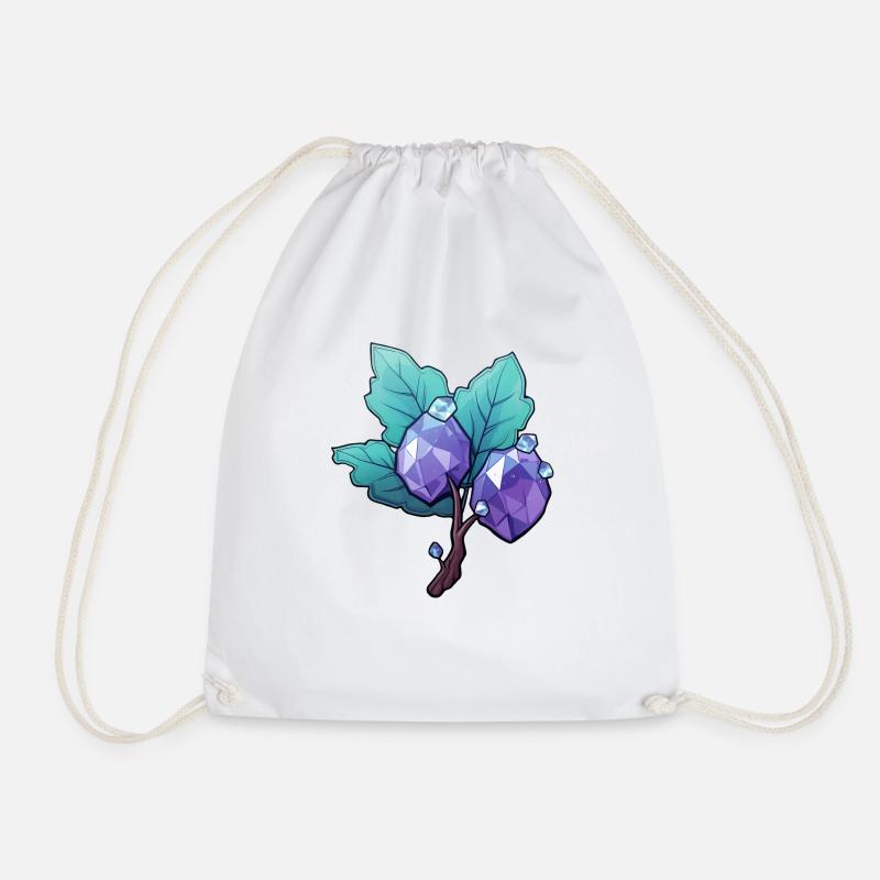 Branch with gemstones - Drawstring Bag - white