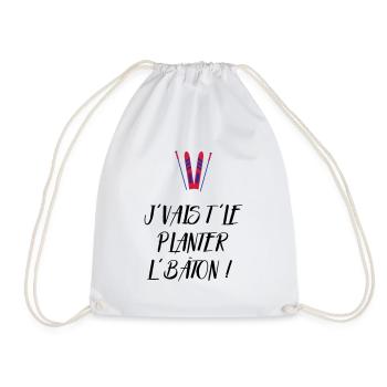 J'vais t'le planter l'bâton ! Bronzés font du ski - Sac de sport léger - blanc - Devant