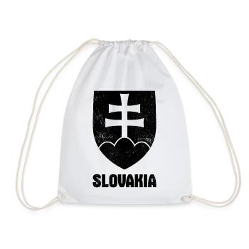 Slovakia Coat of arms Europe Slovak - Drawstring Bag - white - Front