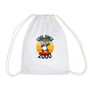 Cool Seit 2000 Retro Dabbing Panda 22. Geburtstag - Turnbeutel - Weiß - Vorne
