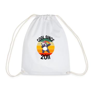 Cool depuis 2011 Retro Dabbing Panda 11ème anniversaire - Sac de sport léger - blanc - Devant