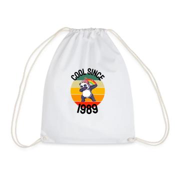 Cool Depuis 1989 Retro Dabbing Panda 33ème anniversaire - Sac de sport léger - blanc - Devant