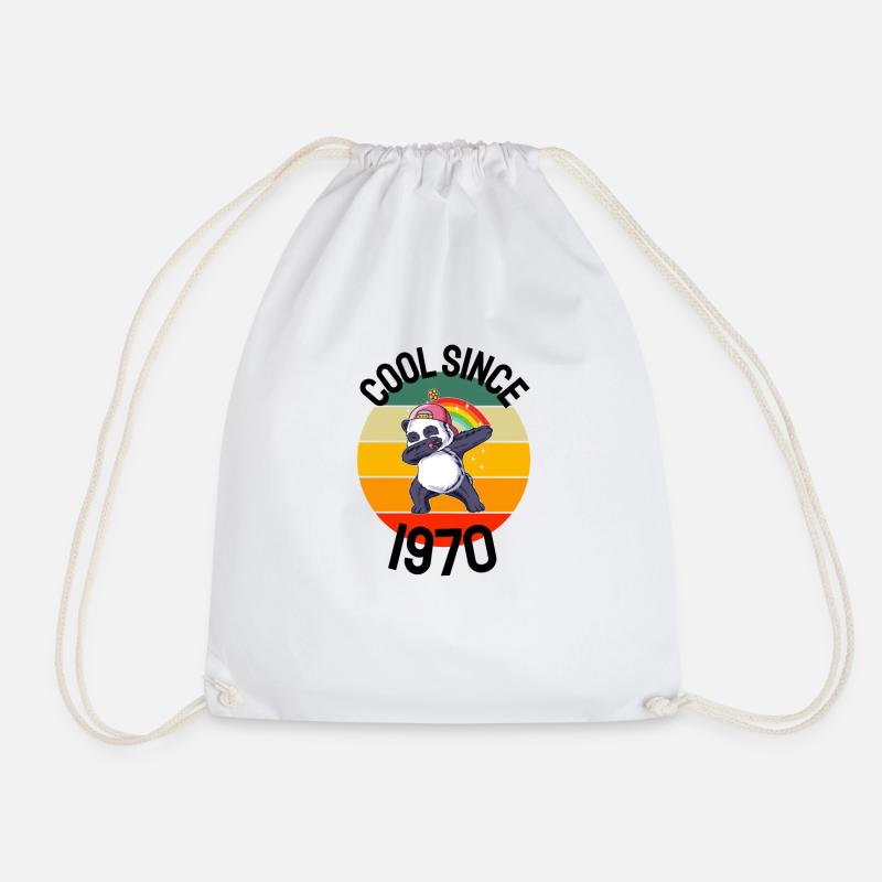 Cool Seit 1970 Retro Dabbing Panda 52. Geburtstag - Turnbeutel - Weiß