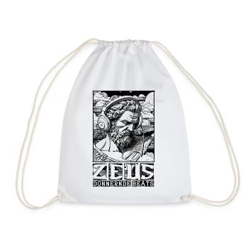Streetvibes vs. Musik: Zeus im urbanen Soundtrack - Turnbeutel - Weiß - Vorne
