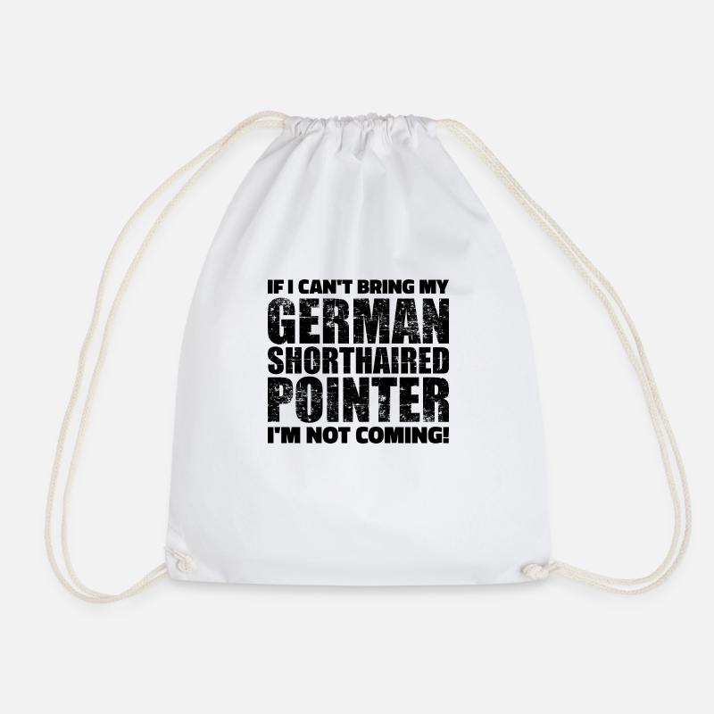 German shorthaired pointer - Drawstring Bag - white