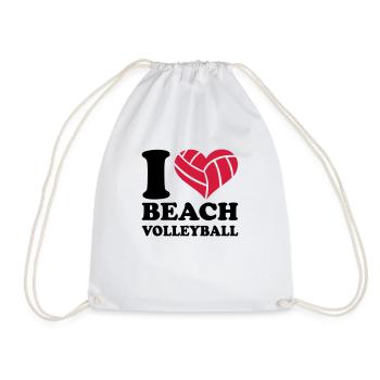Beachvolleyball - Turnbeutel - Weiß - Vorne