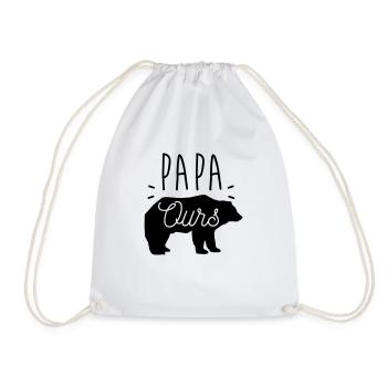 Papa ours - Sac de sport léger - blanc - Devant