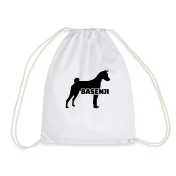 Basenji - Turnbeutel - Weiß - Vorne