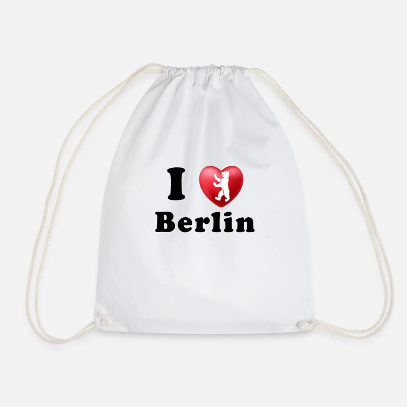 I LOVE BERLIN - Drawstring Bag - white